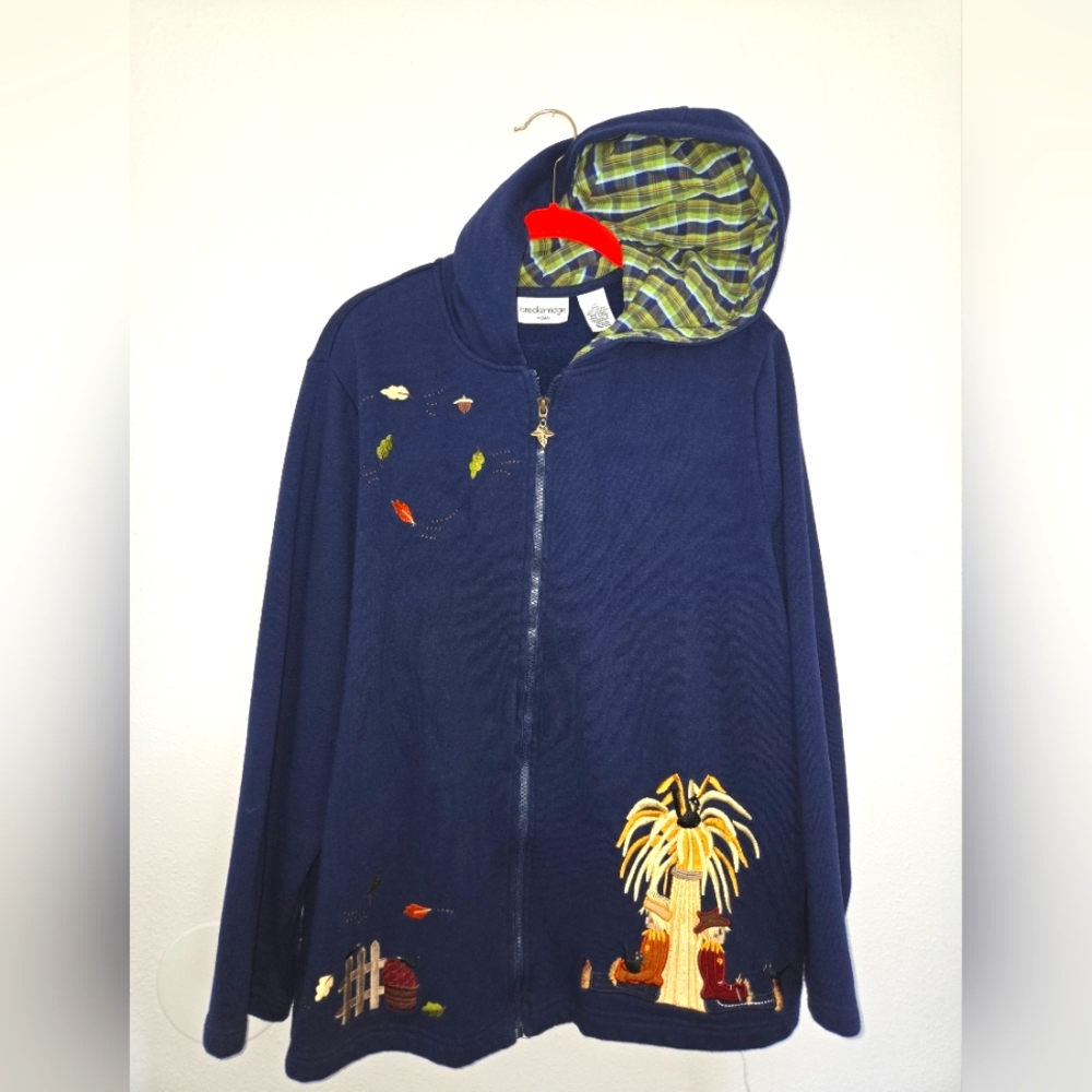 Breckenridge Zip Up Sweatshirt Size 2x. Vintage Fall Theme